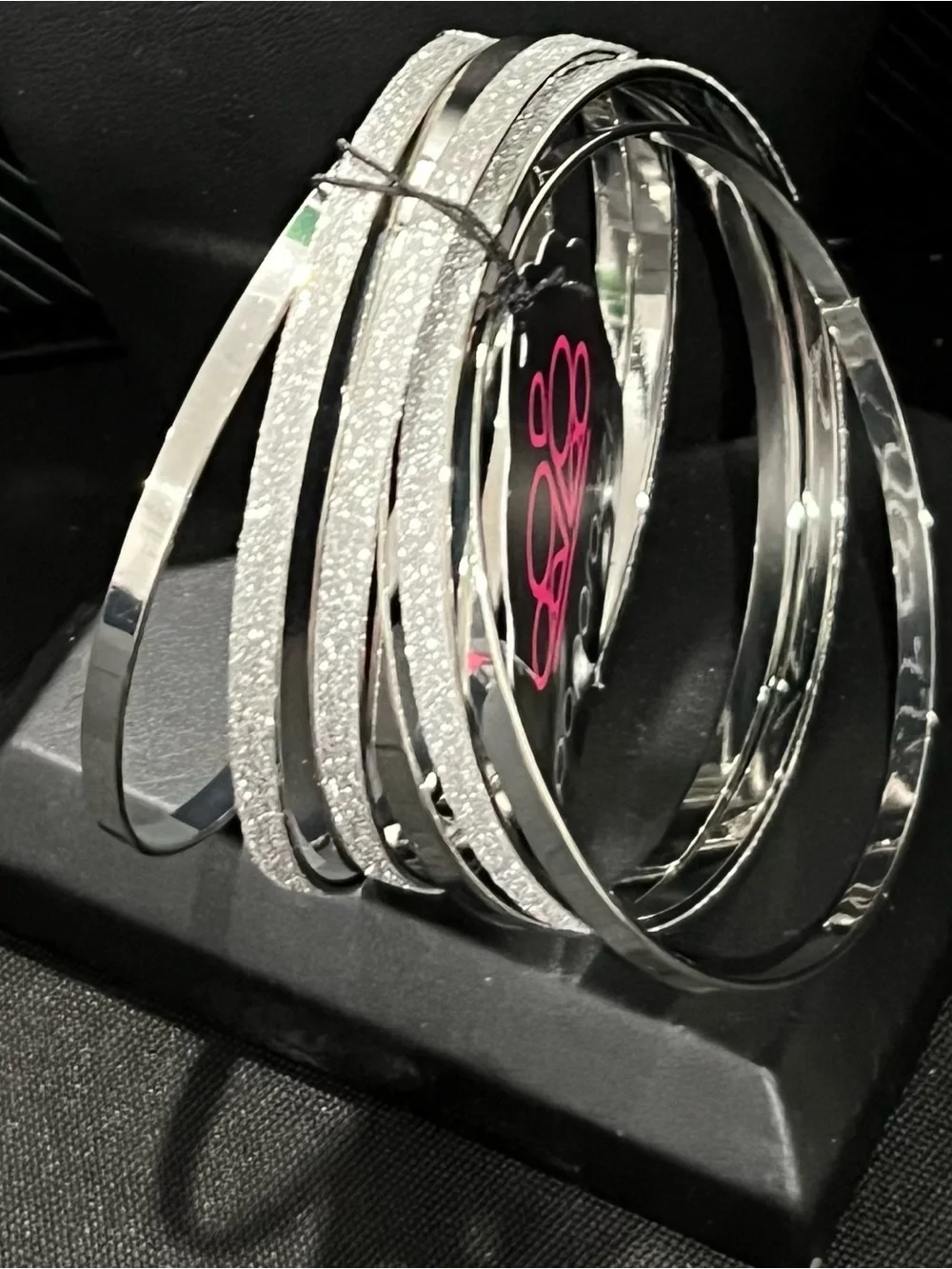 Paparazzi Silver Crystal Multi-Bangle Bracelet Stack